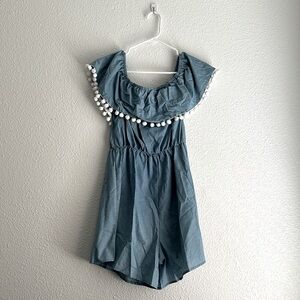 Romper with Pom poms